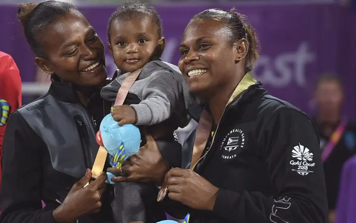 The Vanuatu pair have been labelled the "Super-Mums" during the Gold Coast Games.