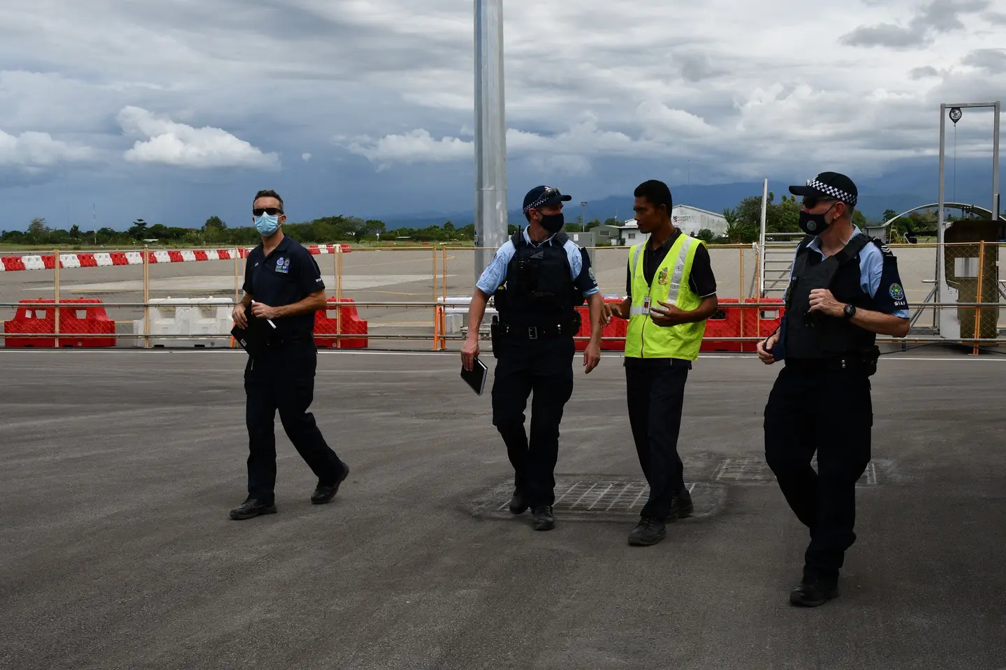 Inspector Lyddiard said the visit with RSIPF to the new terminal has provided the opportunity to get a feel of the aviation security environment there. The provision of safe and secure movement of people and freight through the new terminal will be very important, particularly during the Pacific Games.