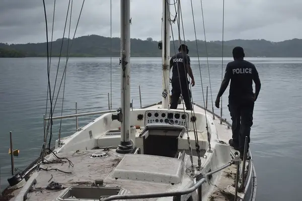 The yacht was destroyed at sea between Ngela and Guadalcanal.