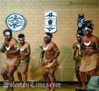 The highlights on the occasion were the Warriors welcome performed by the community's men and the community's Children singing the two National Anthems of Solomon Islands and Australia.