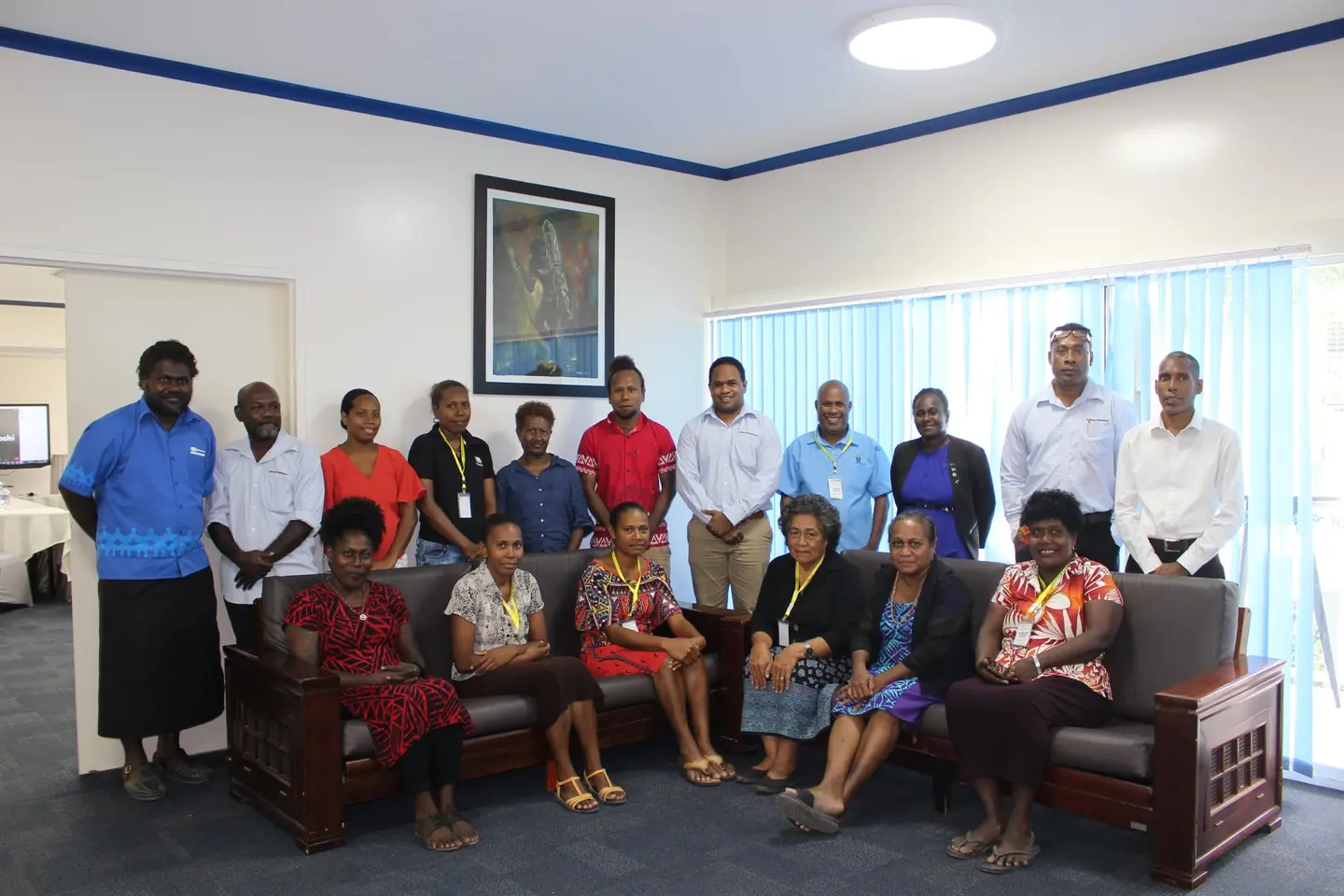 Honiara based CSO participants with Clerk to Parliament (C), Mr. David Kusilifu.