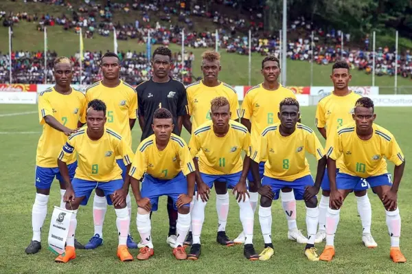 The Solomon Islands U17 team at the OFC U16 Championship in 2018.