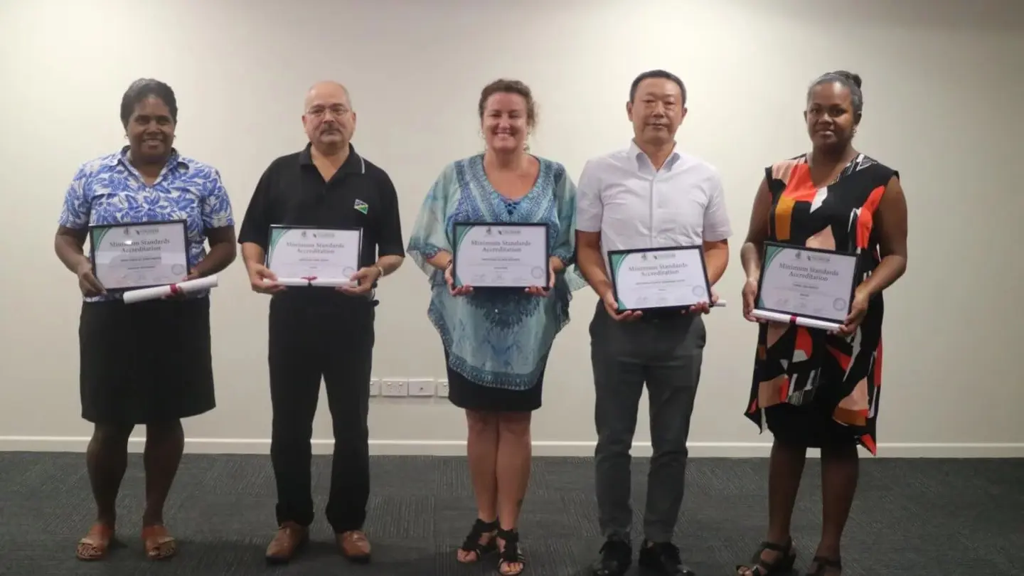 Representatives of SINPF Hibiscus Apartments, the Heritage Park Hotel, the Solomon Kitano Mendana Hotel, the Coral Sea Resort & Casino in Honiara and the Papatura Island Retreat in Santa Isabel.
