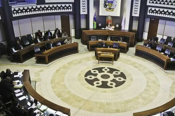 Inside the Solomon Islands parliamentary chambers.
