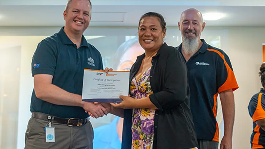 As a direct result of this year’s industry training led by Australia’s Solomon Islands Infrastructure Program, more women, more graduates and more people with disabilities are being employed in construction, and more local companies are winning work.