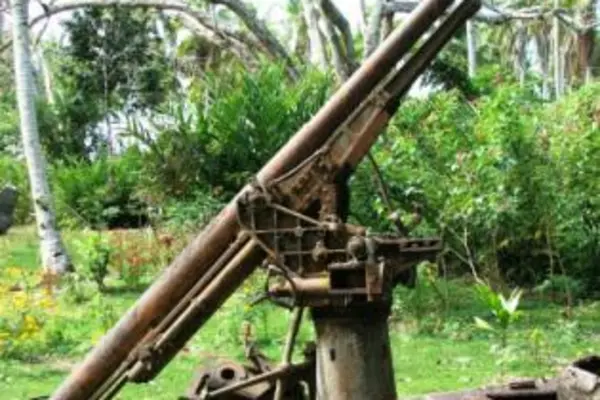 World War 2 relics on Guadalcanal, a significant period in the region's military history.
