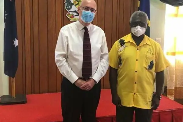 High Commissioner Dr Lachlan Strahan and Prime Minister Hon. Manasseh Sogavare.