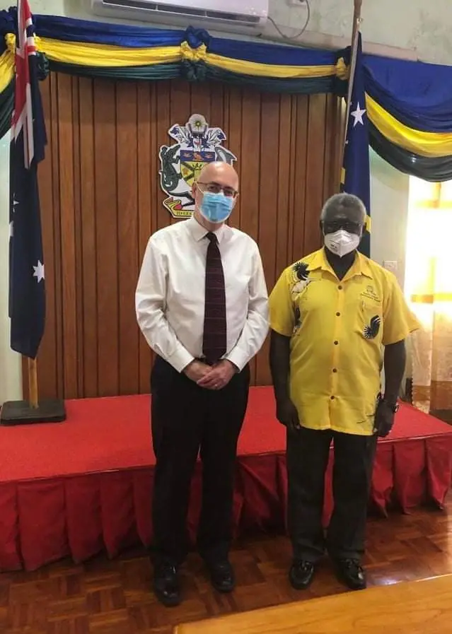 High Commissioner Dr Lachlan Strahan and Prime Minister Hon. Manasseh Sogavare.