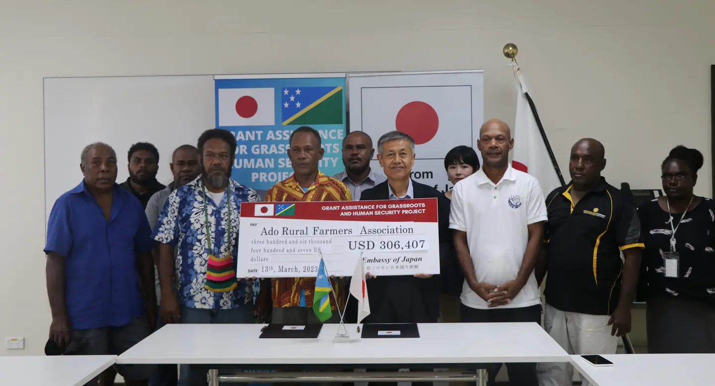 Speaking at the grant signing, Japanese Ambassador to Solomon Islands, HE. Miwa Yoshiaki says, providing essential infrastructures is one of the priority areas of the Grassroots and Human Security Project.
