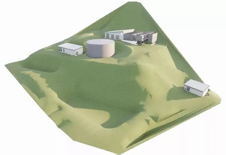 Artists impression of the new Kongulai water treatment plant.