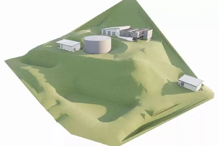 Artists impression of the new Kongulai water treatment plant.