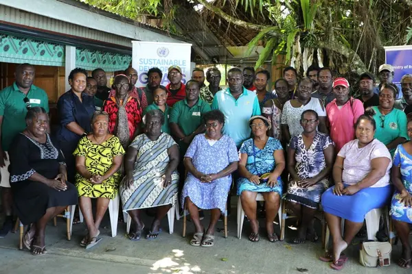 Government officials and participants during the opening of the first day of consultation in Munda, Western Province.