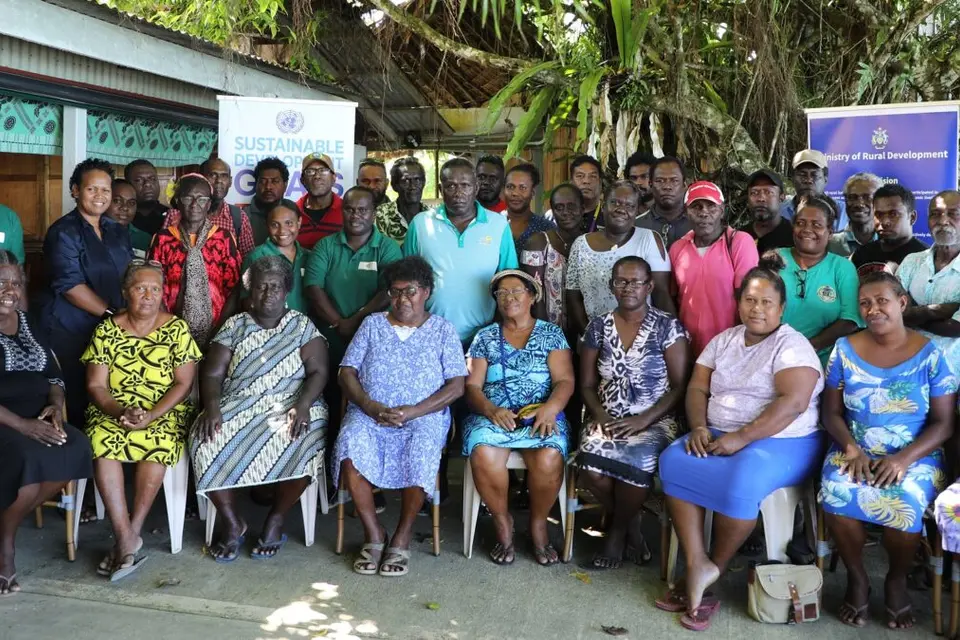 Government officials and participants during the opening of the first day of consultation in Munda, Western Province.