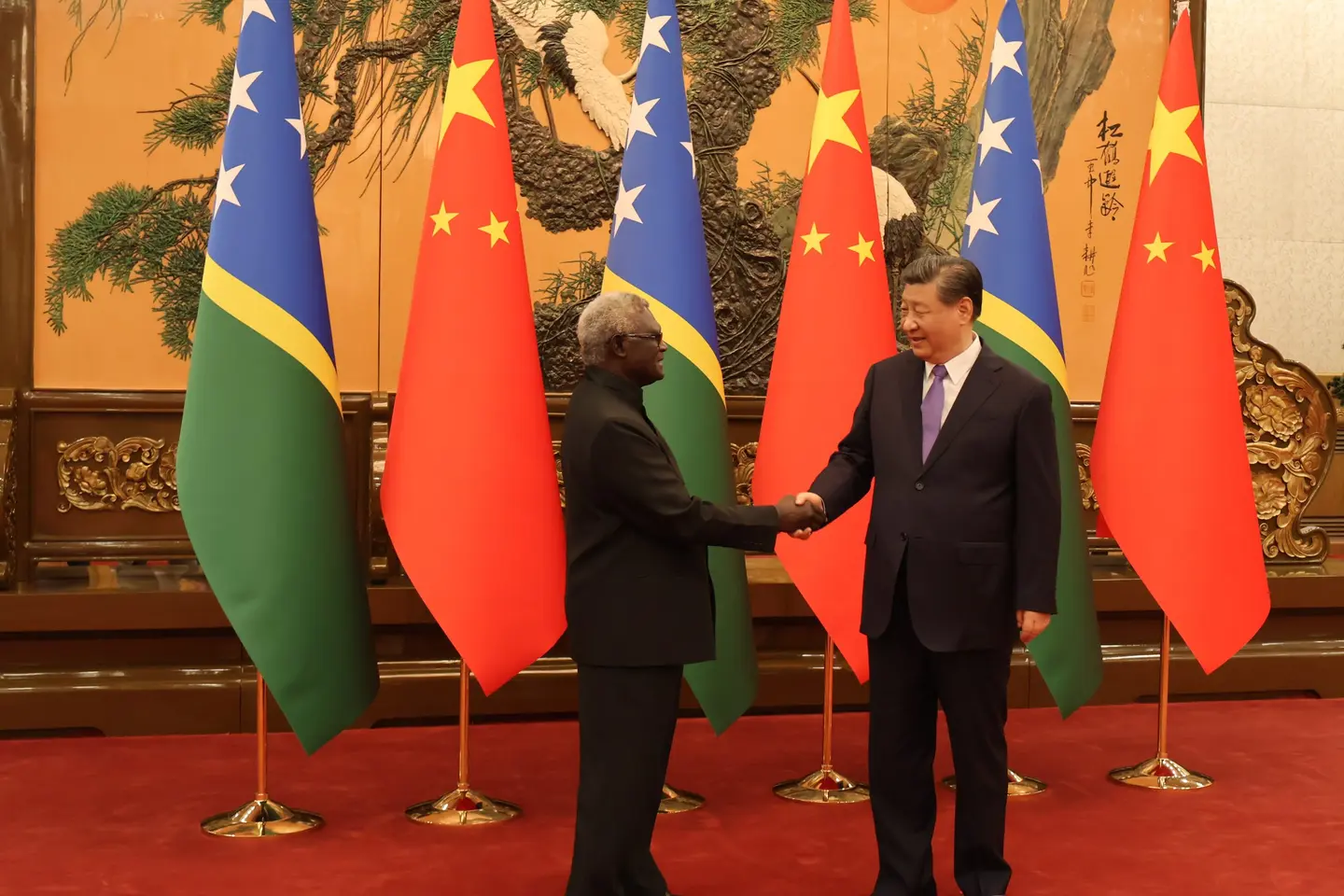 Prime Minister Sogavare meets with PRC President, Xi Jinping.