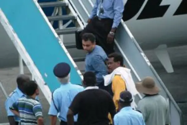 Moti was arrested in December 2007 at Brisbane International Airport after being deported from Honiara following his sacking as attorney-general of the Solomon Islands.
