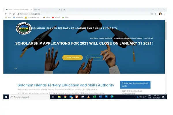 1,000 scholarships are offered by the government for 2021, and while it will be a fully funded scholarship all of the recipients will be based in-country.