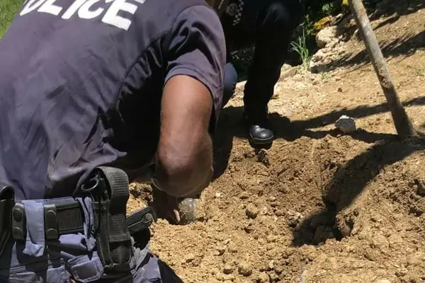Commissioner Mangau said police received information from the community that two alleged suspects had buried a large number of stolen property around their residence.