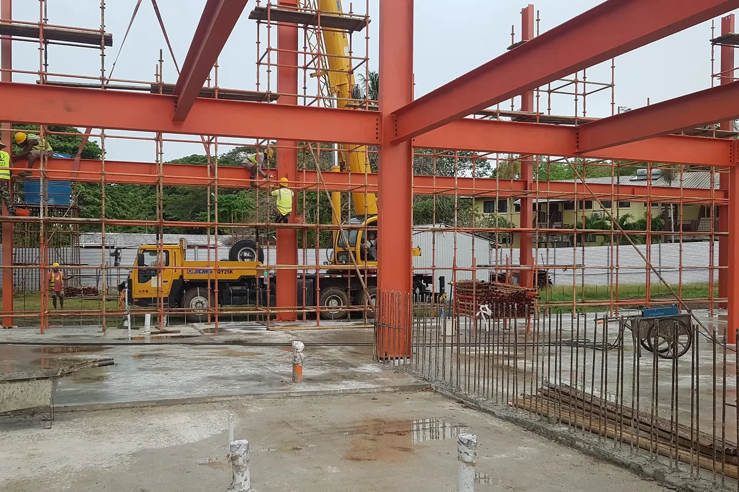 Erecting of pillars and beams 17th September 2020.