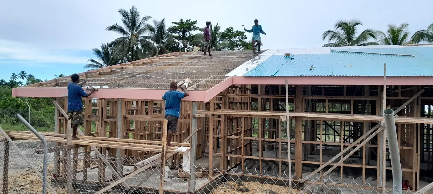 Work on the Gaunataea Rural Health Center, in Malaita province have been progressing well despite the logistics challenges.
