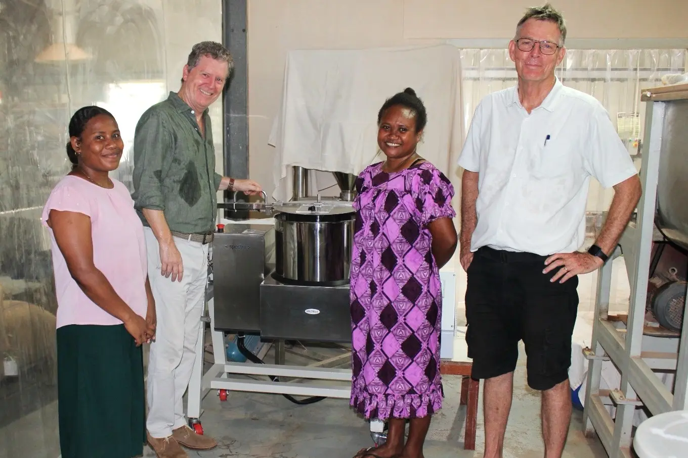 UK hands chocolate processing machine to Kokonut Pacific Solomon Islands
