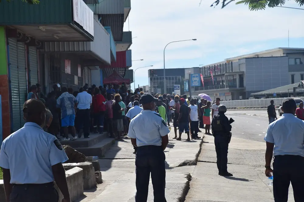 RSIPF policing the streets of Honiara.