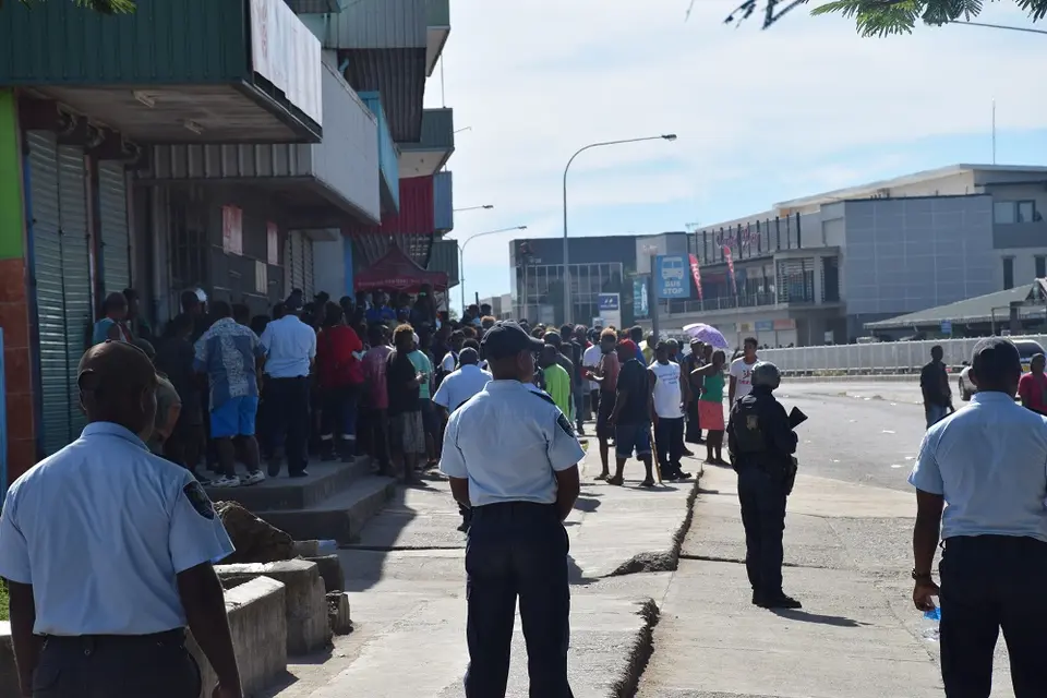 RSIPF policing the streets of Honiara.