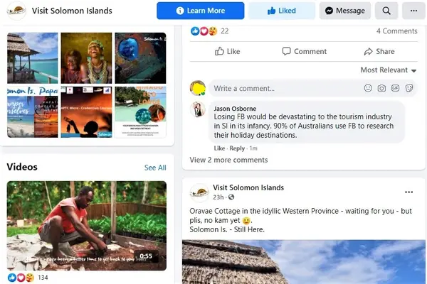 “We view social media as a key vehicle with which to maintain our tourism profile in the current COVID-19 environment which has seen our international visitation grind to a complete halt,” Tuamoto said.