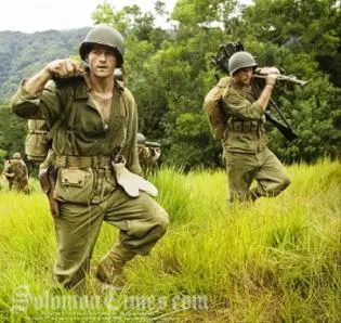 The miniseries features well-known battles on Guadalcanal, Cape Gloucester, Peleliu, and Okinawa, as well as Basilone's involvement in the Battle of Iwo Jima.