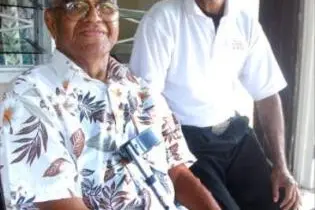 Surviving veterans, Jone Tabaiwalu and Tumateu Moceica.