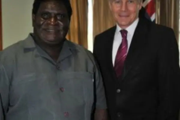 Solomon Islands Prime Minister, Hon Danny Philip and Australia's Minister for Defence, Hon Stephen Smith.