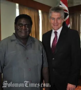Solomon Islands Prime Minister, Hon Danny Philip and Australia's Minister for Defence, Hon Stephen Smith.
