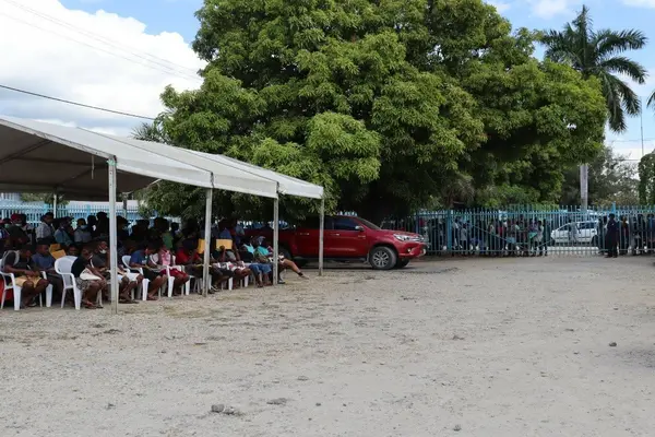 On a daily basis, huge number of people congregate in and around the Ministry of Commerce, Industry, labor, and Immigration (MCILI) compound.