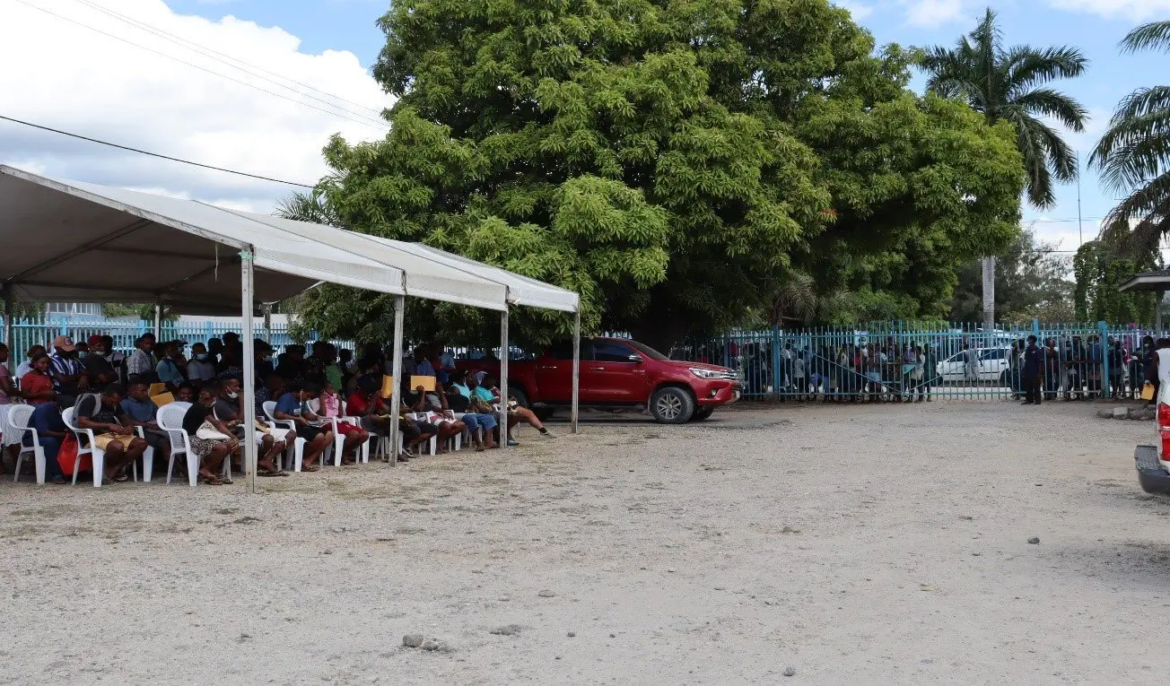 On a daily basis, huge number of people congregate in and around the Ministry of Commerce, Industry, labor, and Immigration (MCILI) compound.