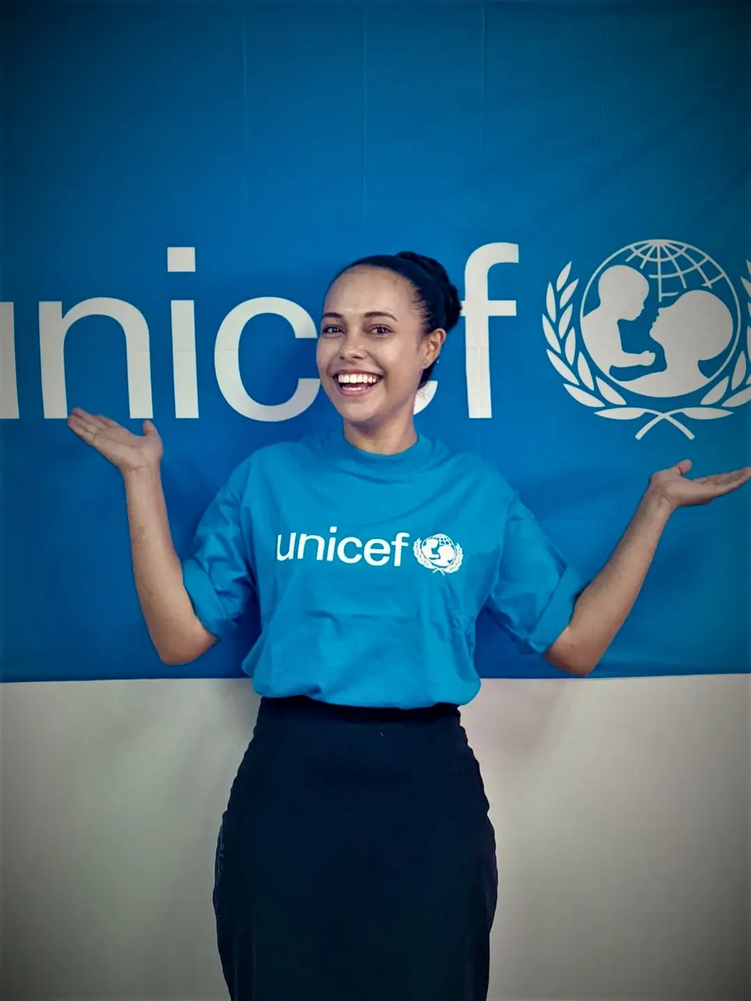 She is also a UNICEF Pacific Supporter, focused on improving child and maternal health and acting as a role model to young women on the island.