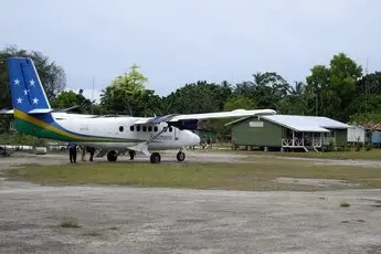 Solomon Airlines will use the temporary terminal until construction work is completed at the eastern end of the runway and the construction team opens the fully refurbished and expanded Munda runway.