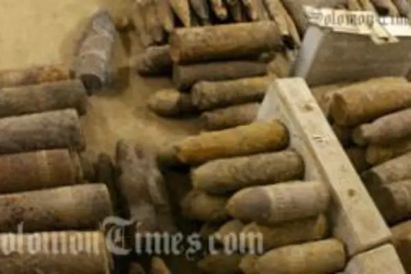 An unfortunate legacy of the six months campaign is the huge stockpile of unexploded bombs littered across the thick jungles of Guadalcanal.