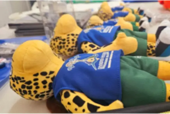 Solo the Mascot were amongst the Games Merchandise samples provided by Ausmart Company Limited.