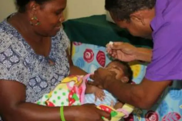 Immunization day at the Rove Clinic in Honiara.