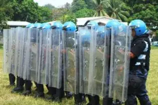 Mr Marshall said the joint exercises are designed to prepare Police units to work together managing civil unrest, protests, prison breakouts and other major incidents.