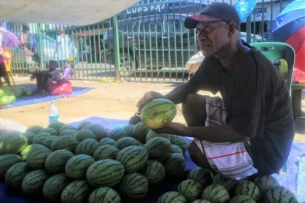“I farm mostly watermelons. Potato and cucumber are substitutes for when I am yet to harvest my watermelons”, Kake says.