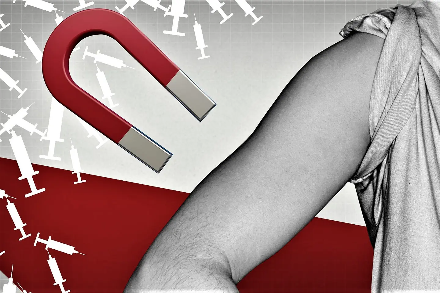 Such claims are not new, several social media users overseas, often tied to antivax groups online, have shared videos that appear to show magnets sticking to people’s arms where they say they were injected.