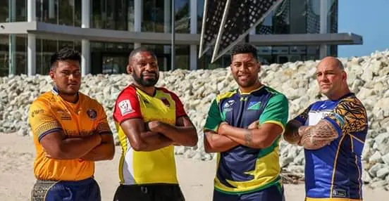 Representatives of the participating teams at the Oceania Rugby 15s.