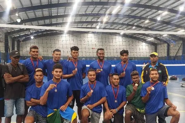 Winning Bronze has set a new record for the Solomon Islands Indoor Volleyball men's team.