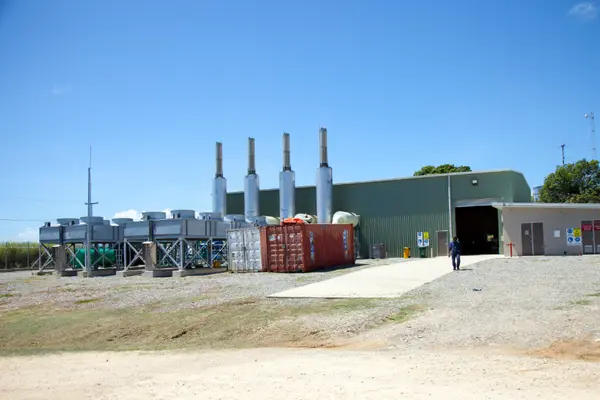 The Lungga power station east of Honiara. 