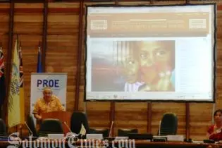 SPREP Director-General, Mr. David Sheppard launching the Pacific Climate Change Portal