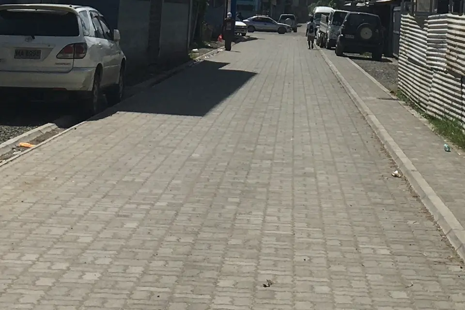 The IBP concrete can be seen along the stretch of the road in the Honiara centre behind the Point Cruz Hot Bread Kitchen, piloted in 2020.