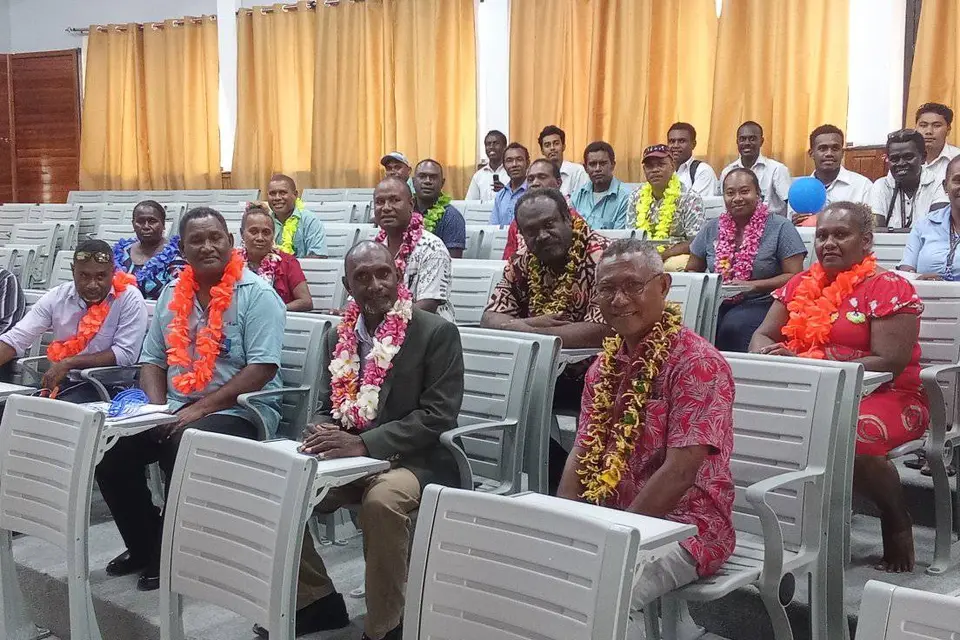 Official guests inside the new Lecture Theatre.