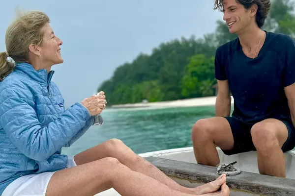Ambassador Caroline Kennedy and her son, Jack Kennedy- Schlossberg, were in the Western Province of Solomon Islands to recreate the swim to commemorate the heroism and perseverance of the President and his crew.
