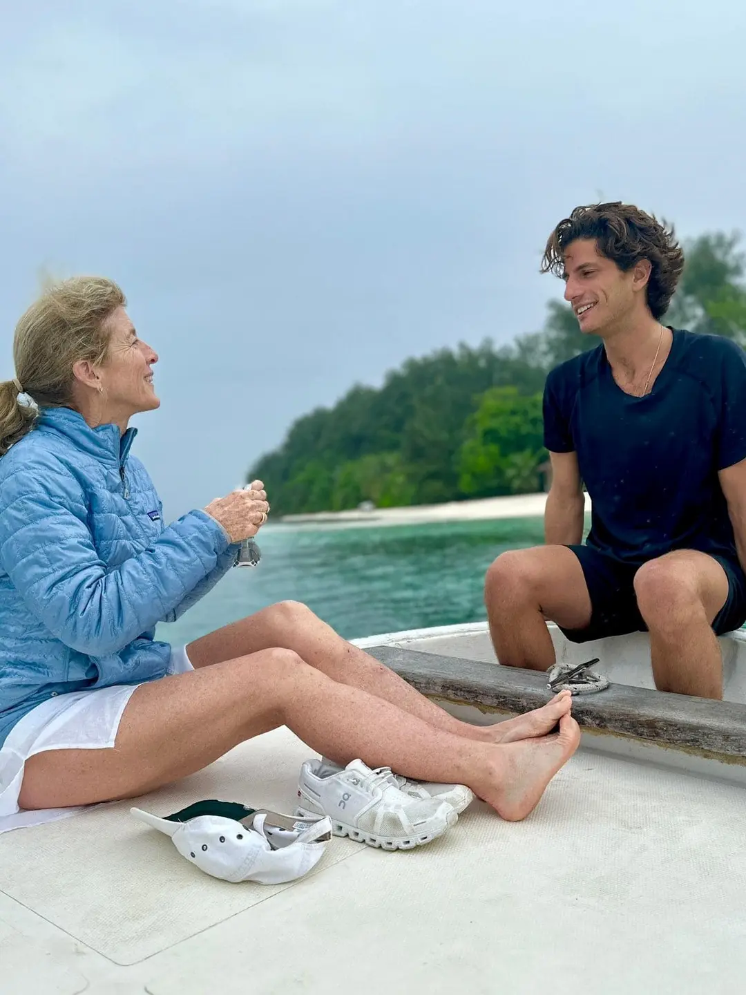 Ambassador Caroline Kennedy and her son, Jack Kennedy- Schlossberg, were in the Western Province of Solomon Islands to recreate the swim to commemorate the heroism and perseverance of the President and his crew.
