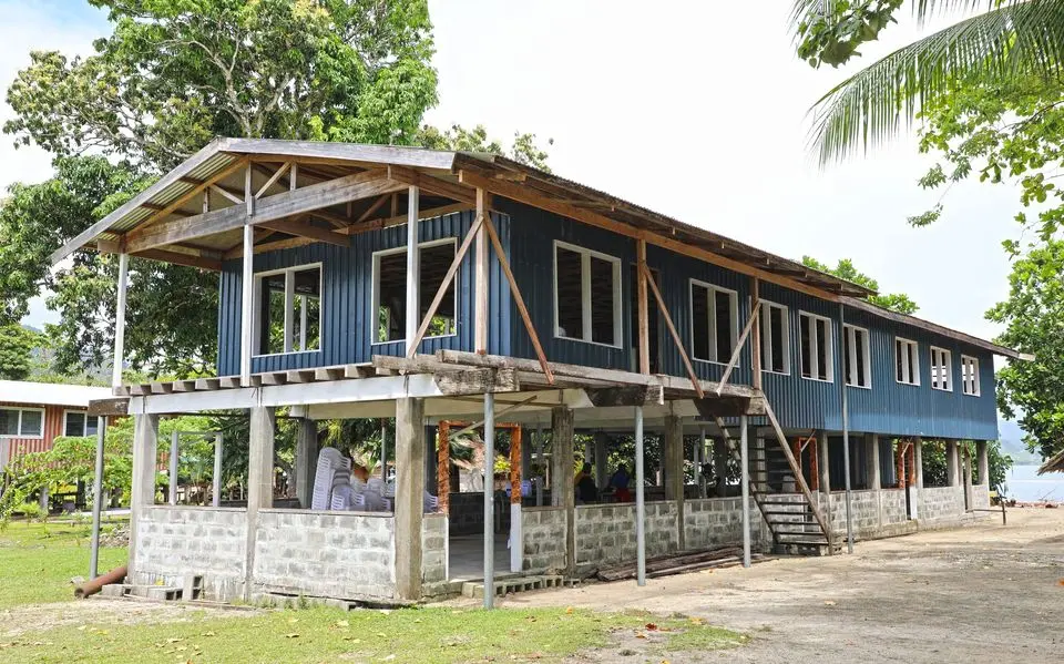The two-story community hall 2020/2022 project comprised of six accommodation room upstairs, a big conference room for meetings and an office space. Ablution block (shower & toilet system rooms) located downstairs.